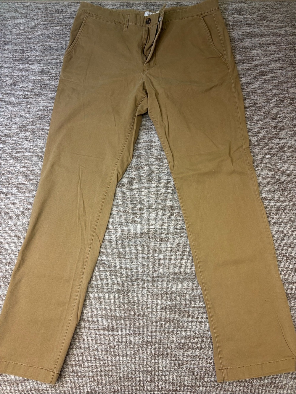 Goodfellow Men's Straight Hennepin Chino Khaki Tan Beige Pants Uniform 36x34